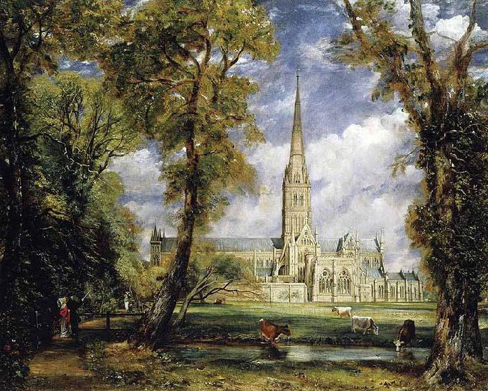 John Constable Salisbury Cathedral from the Bishop s Grounds oil painting image